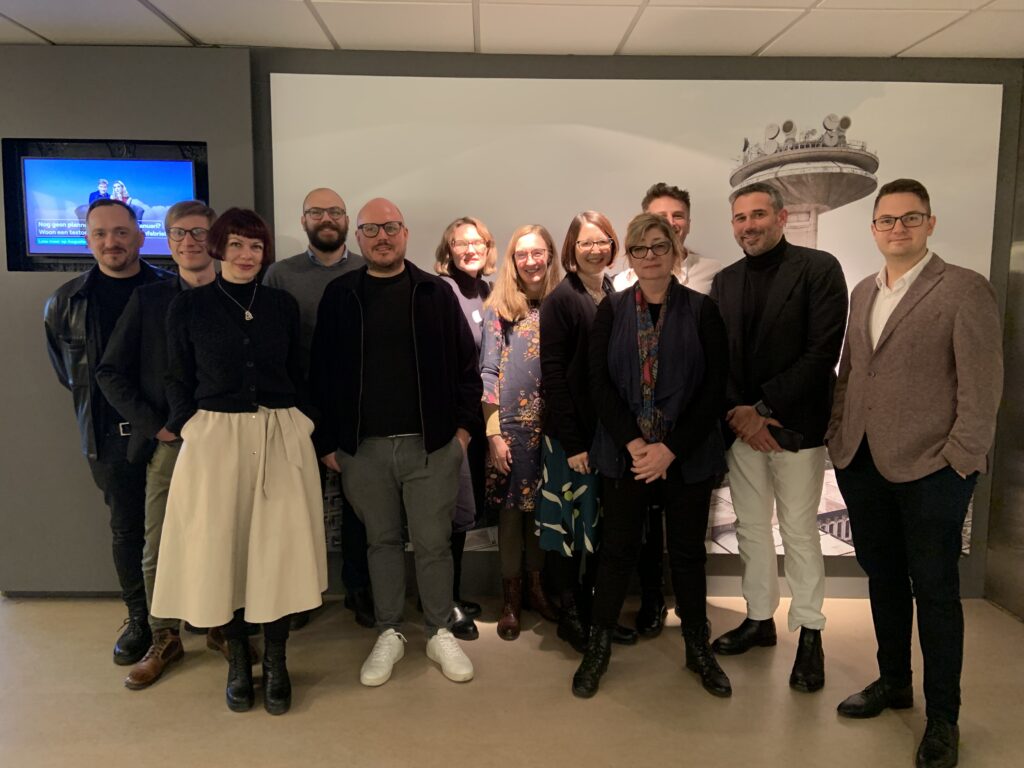 Photograph of the PSM-AP team in the VRT offices.